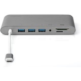 Digitus Universal Docking Station, Dockingstation grau, USB-C, HDMI, Power Delivery