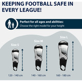 HUDORA Schienbeinschützer mit Knöchelschutz, Protektoren grau, Größe S