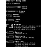 Wera 8100 SC 11 Zyklop Metal-Knarrensatz, zöllig, 1/2", Werkzeug-Set schwarz/grün, 28-teilig, Vollmetall-Umschaltknarre