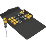 Wera Schraubendreher-Satz Kraftform Plus 900/7 Set 1 schwarz/gelb, 7-teilig, Schlagkappe, Black Point Spitze