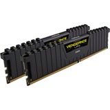 Corsair DIMM 32 GB DDR4-3200 Kit, Arbeitsspeicher schwarz, CMK32GX4M2C3200C18, Vengeance LPX