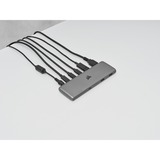 Corsair USB100 Expansion Hub 7Port, USB-Hub grau