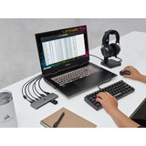 Corsair USB100 Expansion Hub 7Port, USB-Hub grau