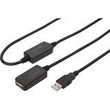 Digitus Aktives USB 2.0 Verlängerungskabel, 20 Meter schwarz, Repeater Kabel