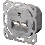 Digitus CAT.6A Datenanschlussdose, Aufputz, geschirmt, 2x RJ-45 LSA weiß, Klasse EA