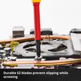 EINHELL Präzisions-Schraubendreher Set VDE, 6-teilig rot/gelb