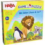 HABA Game meets Puzzle - Wo leben Löwe & Co.?, Brettspiel 