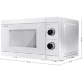SHARP YC-MS01E-C, Mikrowelle weiß