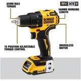 DEWALT Akku-Bohrschrauber DCD708D2T, 18Volt gelb/schwarz, 2x Li-Ion-Akku 2,0 Ah, in TSTAK Box