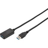 Digitus Aktives USB 3.2 Gen 1 Verlängerungskabel, 5 Meter schwarz, Repeater Kabel