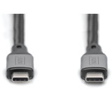 Digitus USB4 Gen 3x2 Kabel, USB-C Stecker > USB-C Stecker, 40Gbit/s schwarz/grau, 1 Meter, PD 3.1, Laden mit 240 Watt