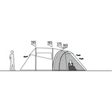 Easy Camp Tunnelzelt Alicante 600 Twin Light Grey hellgrau/blau, Modell 2024