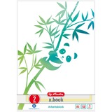 Herlitz Arbeitsblock A4 GREENline 50 Blatt Lineatur 02 Motiv Panda, College Block liniert, A4