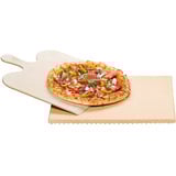 Rommelsbacher Pizzastein / Brotbackstein-Set PS 16 beige, 35 x 35cm, mit Holzschaufel