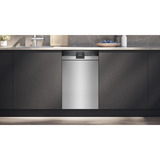 Siemens SR43ES25ME iQ300, Spülmaschine edelstahl (gebürstet)/schwarz, 45 cm, Home Connect