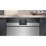 Siemens SR43ES25ME iQ300, Spülmaschine edelstahl (gebürstet)/schwarz, 45 cm, Home Connect