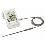 TFA Digitales Grill-Bratenthermometer KÜCHEN-CHEF weiß, Einstechfühler mit 1,20 Meter Kabel