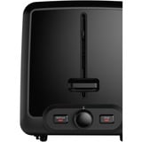 Bosch Home Kompakt-Toaster DesignLine TAT4P420DE edelstahl/schwarz, 970 Watt, für 2 Scheiben Toast