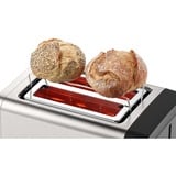 Bosch Home Kompakt-Toaster DesignLine TAT4P420DE edelstahl/schwarz, 970 Watt, für 2 Scheiben Toast
