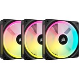 Corsair iCUE LINK QX120 RGB 120-mm-PWM-Lüfter, Gehäuselüfter schwarz, Starter-Kit, 120 mm