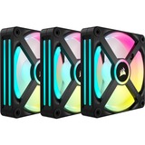 Corsair iCUE LINK QX120 RGB 120-mm-PWM-Lüfter, Gehäuselüfter schwarz, Starter-Kit