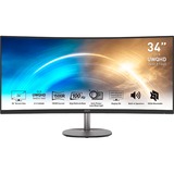 MSI PRO MP341CQDE, LED-Monitor 86.35 cm (34 Zoll), schwarz/silber, Curved, UWQHD, 100 Hz, FreeSync, HDMI, Displayport, 100Hz Panel