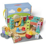 Spin Master Melissa & Doug - Blockables Stadt Spielset, Konstruktionsspielzeug 