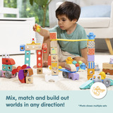 Spin Master Melissa & Doug - Blockables Stadt Spielset, Konstruktionsspielzeug 