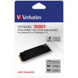 Verbatim Vi7000G 4 TB, SSD schwarz, PCIe 4.0 x4, NVMe, M.2 2280, Kühlkörper