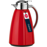 Emsa CAMPO Isolierkanne, 1 Liter rot/edelstahl, QUICK TIP Verschluss