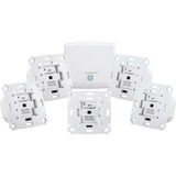 Homematic IP Starterset Rolladenaktor Access Point (HMIP-HAP), 5x Rollladenaktor für Markenschalter (HmIP-BROLL)