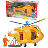 Simba Feuerwehrmann Sam Hubschrauber Wallaby II mit Figur, Spielfahrzeug 