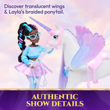 Spin Master Unicorn Academy - Edelsteinmagie Layla und Interaktives Einhorn Glacier , Spielfigur mit Licht und Sound