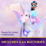 Spin Master Unicorn Academy - Edelsteinmagie Layla und Interaktives Einhorn Glacier , Spielfigur mit Licht und Sound