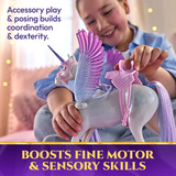 Spin Master Unicorn Academy - Edelsteinmagie Layla und Interaktives Einhorn Glacier , Spielfigur mit Licht und Sound