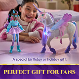 Spin Master Unicorn Academy - Edelsteinmagie Layla und Interaktives Einhorn Glacier , Spielfigur mit Licht und Sound