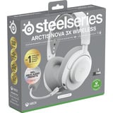 SteelSeries Arctis Nova 3X Wireless White, Gaming-Headset weiß, Für Xbox, Bluetooth, WiFi, Mobile App Control