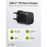 goobay Apple Lightning / USB-C PD-Ladeset 30 Watt, Ladegerät schwarz, 1 Meter Kabel, PD