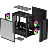 DeepCool CC360 ARGB, Tower-Gehäuse schwarz, Tempered Glass