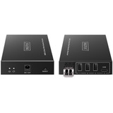 Digitus USB 3.2 Gen1 Fiber Extender, 5Gbps, 4 Ports, 300 Meter, USB-Extender schwarz, 3x USB-A, 1x USB-C