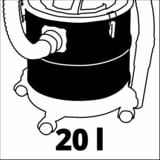 EINHELL TC-AV 1720 DW, Aschesauger rot/schwarz