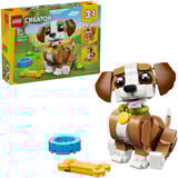 LEGO 31382 Creator 3-in-1 Niedliche Tiere: Verspielter Welpe, Konstruktionsspielzeug 