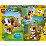 LEGO 31382 Creator 3-in-1 Niedliche Tiere: Verspielter Welpe, Konstruktionsspielzeug 