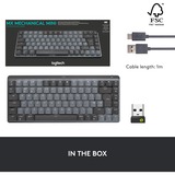 Logitech MX Mechanical Mini, Tastatur hellgrau/dunkelgrau, DE-Layout, lineare Schalter, Logi Bolt, Bluetooth