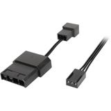 Sharkoon Gehäuselüfter Blaue LED BULK transparent, 3-Pin-/5,25"-Anschluss, 120 mm