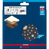 Bosch Expert M480 Netzstruktur-Schleifblatt-Set Ø 150mm, K80 / 120 / 180 7-teilig, inkl. Pad Saver, für Exzenterschleifer