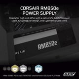Corsair RM850e Generalüberholt, PC-Netzteil schwarz, 1x 12 Pin High Power GPU, 2x PCIe, Kabel-Management, 850 Watt