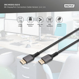 Digitus DisplayPort 1.4 Premium Anschlusskabel, UHD 8K schwarz/grau, 1 Meter