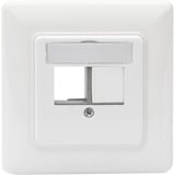 Digitus Frontplatte und Einbaurahmen für Multimedia / Keystone Module weiß