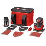 EINHELL Power X-Change Akku-Faust-Schwingschleifer TE-OS 18/113 3X Li-Solo, 18Volt rot/schwarz, ohne Akku und Ladegerät, mit Tasche + Zubehör